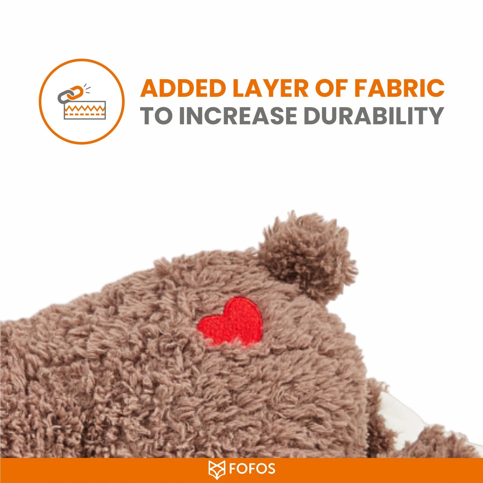 FOFOS Heartbeat Bear Plush Dog Toy – Calming & Soothing for Dogs product image 7 - Rufftail Pune