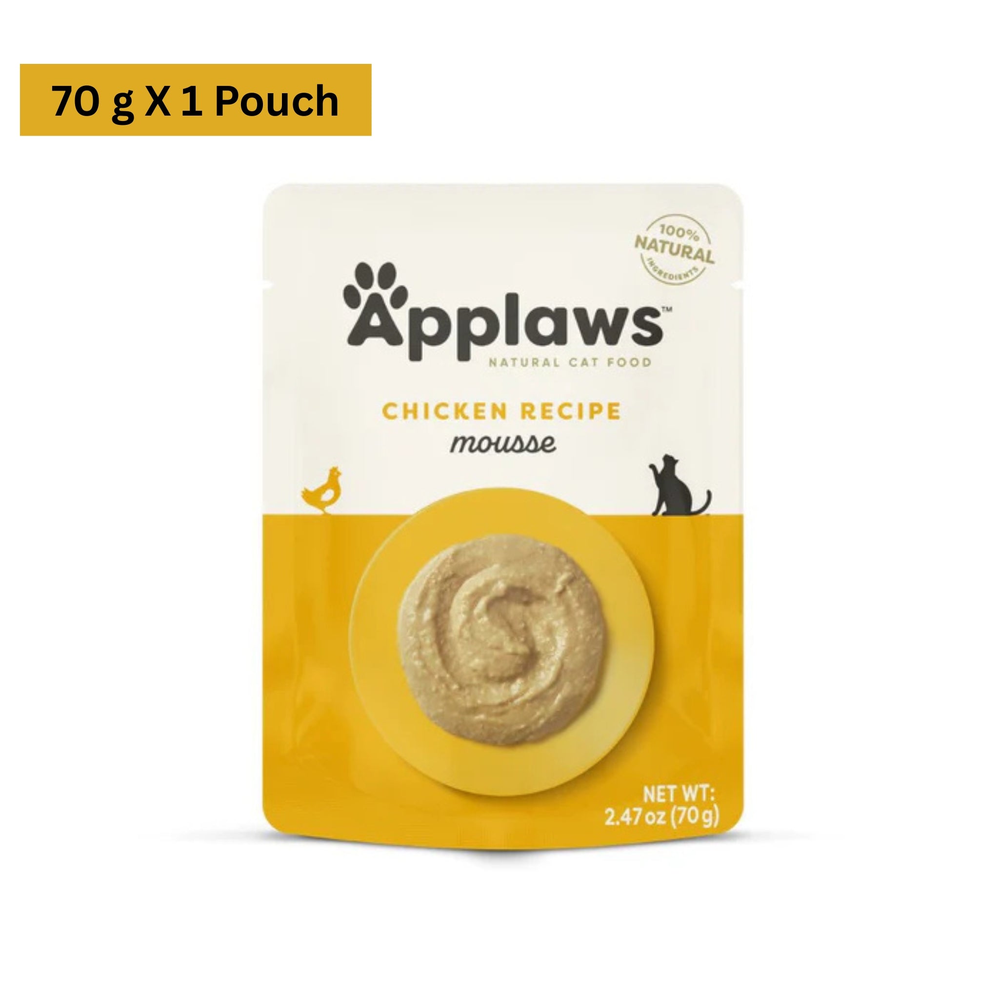 Applaws Chicken Recipe Mousse Natural Cat Food 70 g Pouch - Rufftail