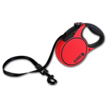 Kong Retractable Terrain Dog Lead  - Red - Rufftail
