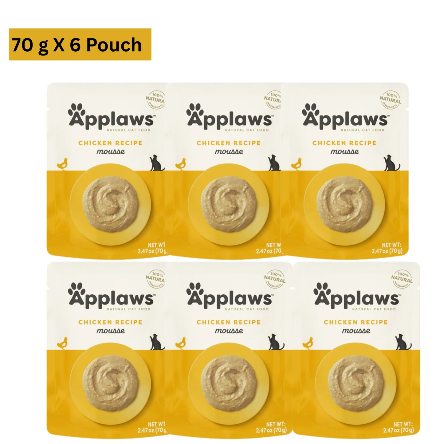 Applaws Chicken Recipe Mousse Natural Cat Food 70 g Pouch