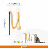 BarkButler x FOFOS Cat Teaser Wand Toy - Yellow - Rufftail