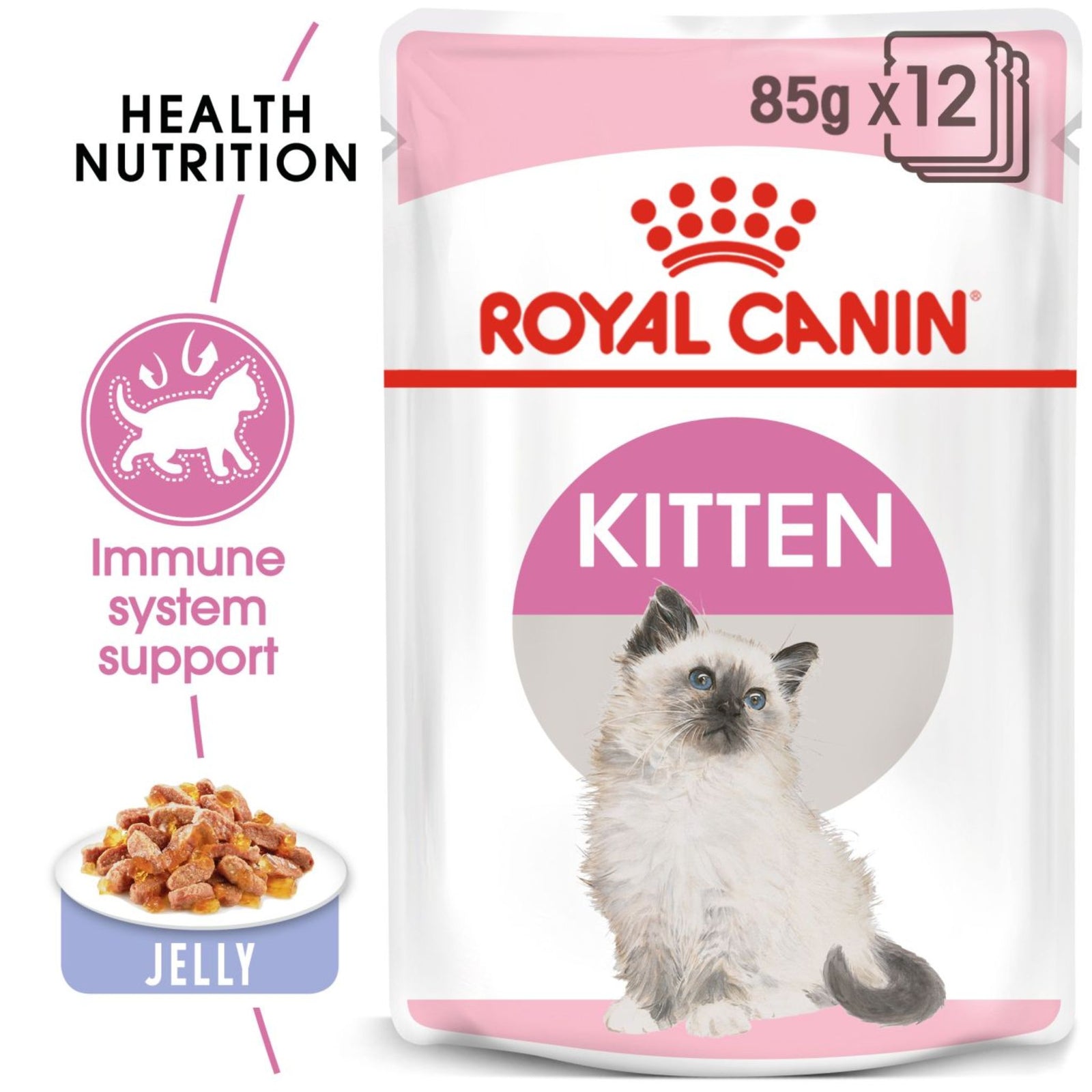 Royal Canin Wet Kitten Jelly Complete Feed For Cats (12x85g) product image 2 - Rufftail Pune