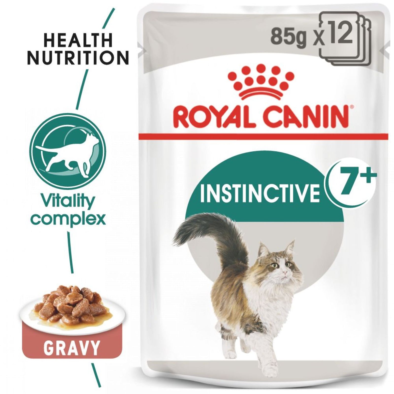 Royal Canin Wet Instinctive 7+ Gravy Complete Feed For Cats (12x85g) product image 2 - Rufftail Pune
