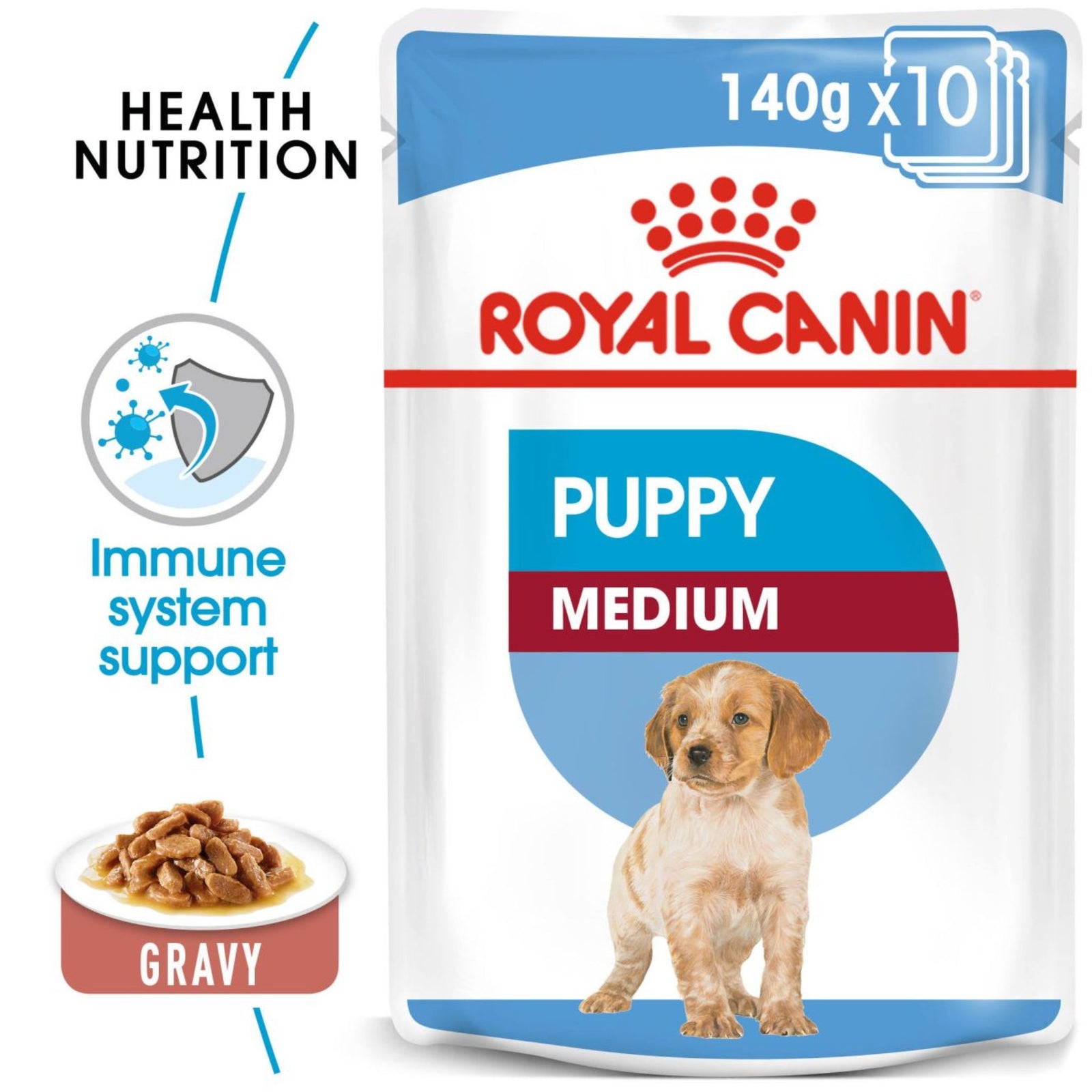 Royal Canin Medium Puppy Gravy Wet Dog Food- 10 x 140g product image 2 - Rufftail Pune