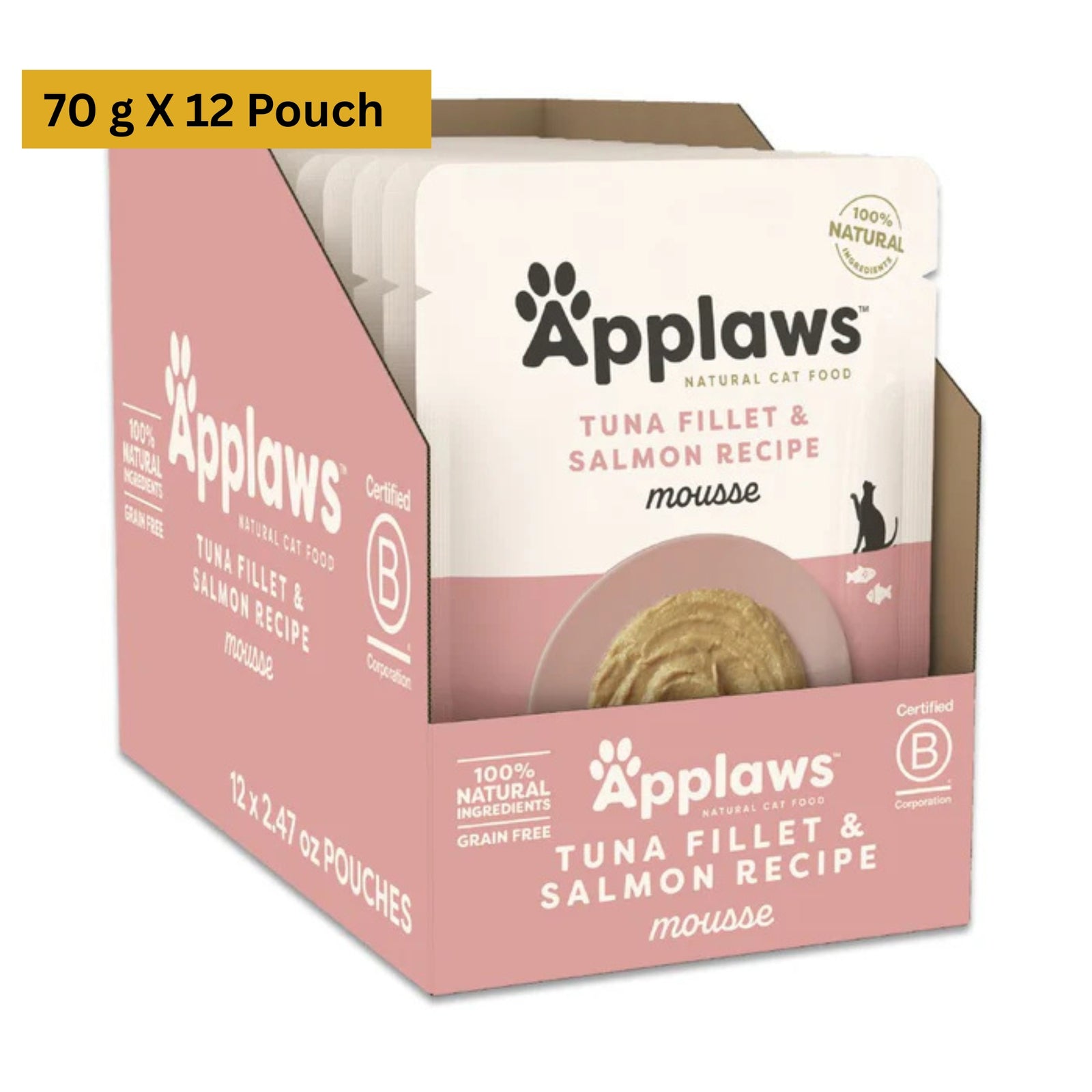 Applaws Tuna Fillet & Salmon Recipe Mousse Natural Cat Food product image 3 - Rufftail Pune