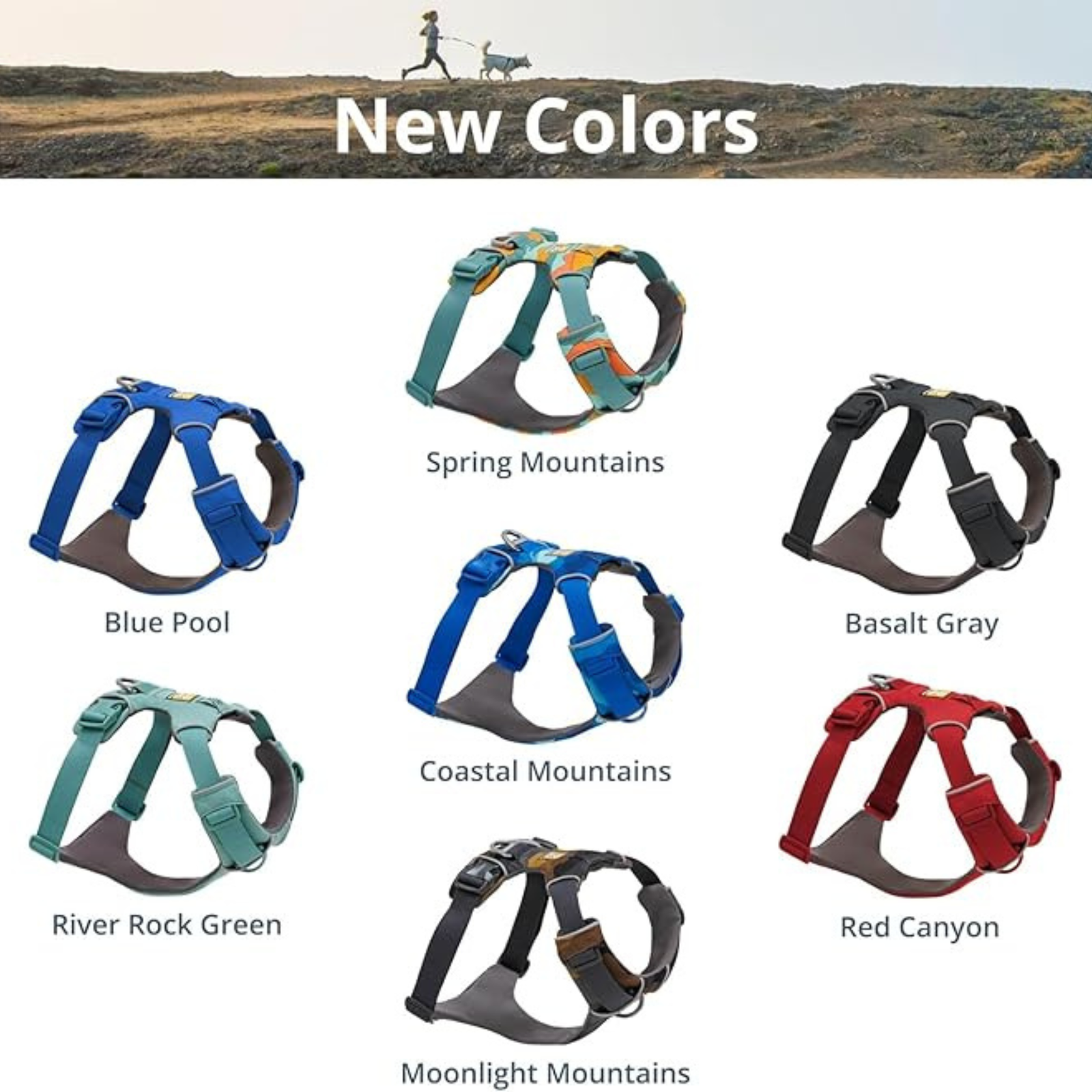 Ruffwear Front Range Harness for Dogs - Aurora Teal