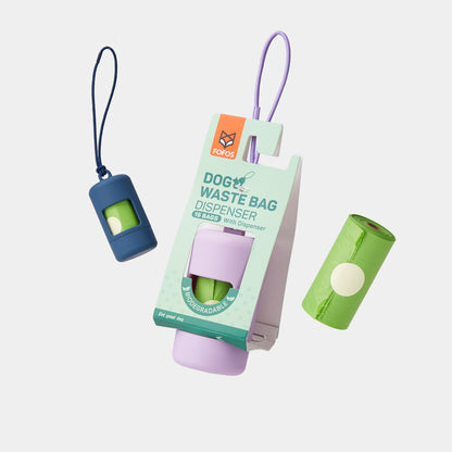BarkButler x FOFOS Waste Bag Sets Purple (15 biodegradable bags with one dispenser) - Rufftail