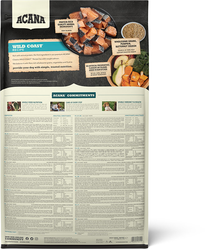 Acana Classics Wild Coast Dry Dog Food (Suitable for all life stages) - Rufftail