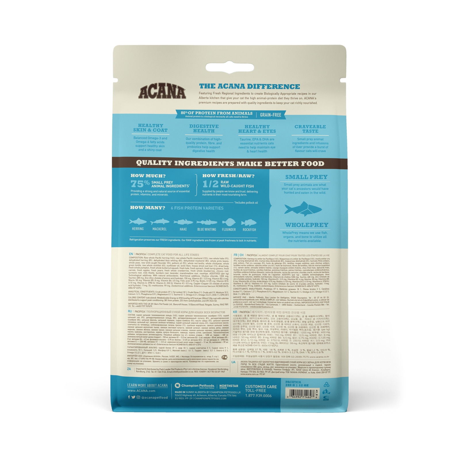 Acana Pacifica Dry Cat Food (Suitable for all life stages) - Rufftail