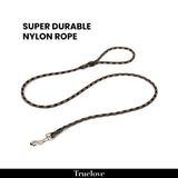 TRUELOVE High Density Rope Webbing Leash for Dogs - Red - Rufftail