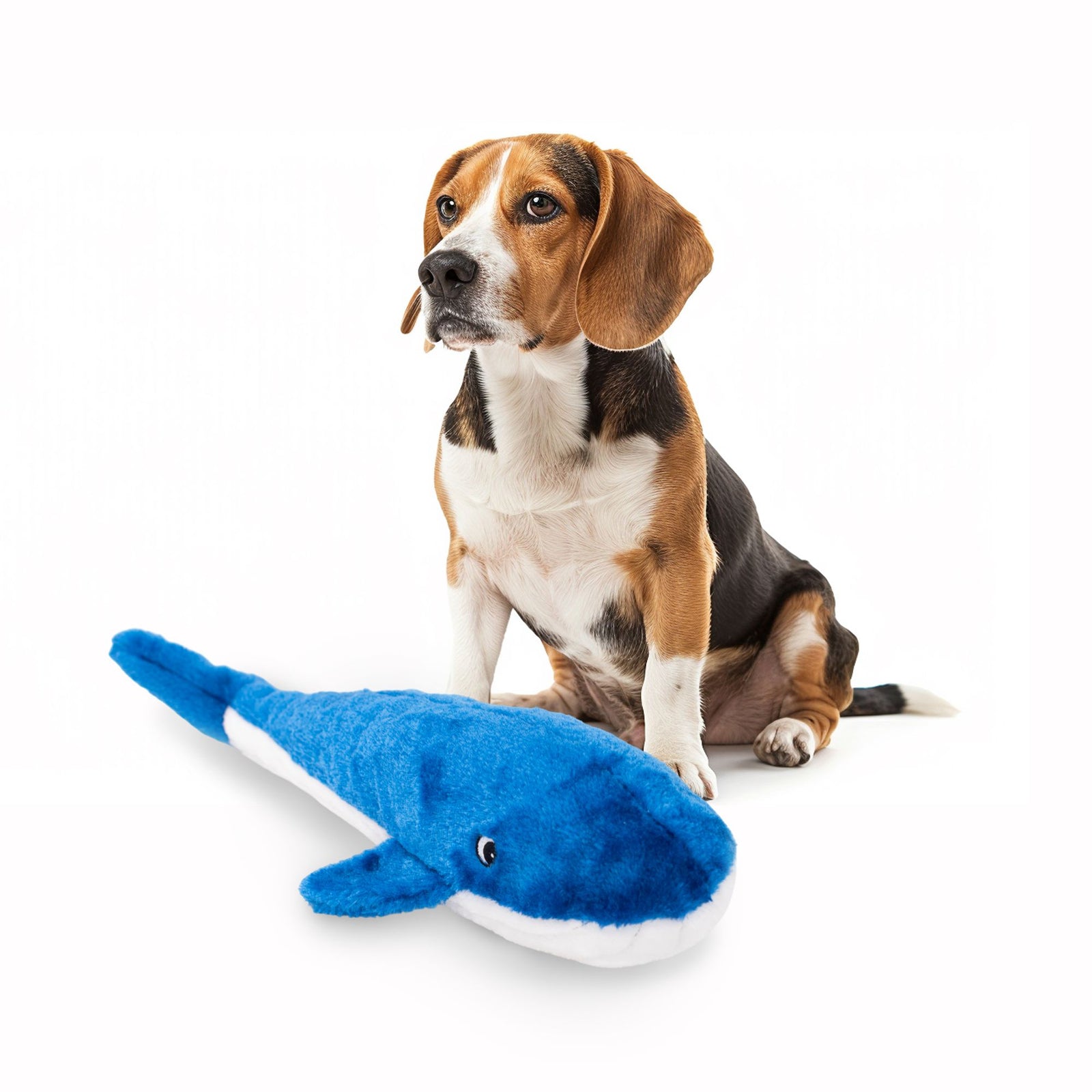 Zippy Paws Jigglerz- Blue Whale Dog Plush Toy product image 7 - Rufftail Pune