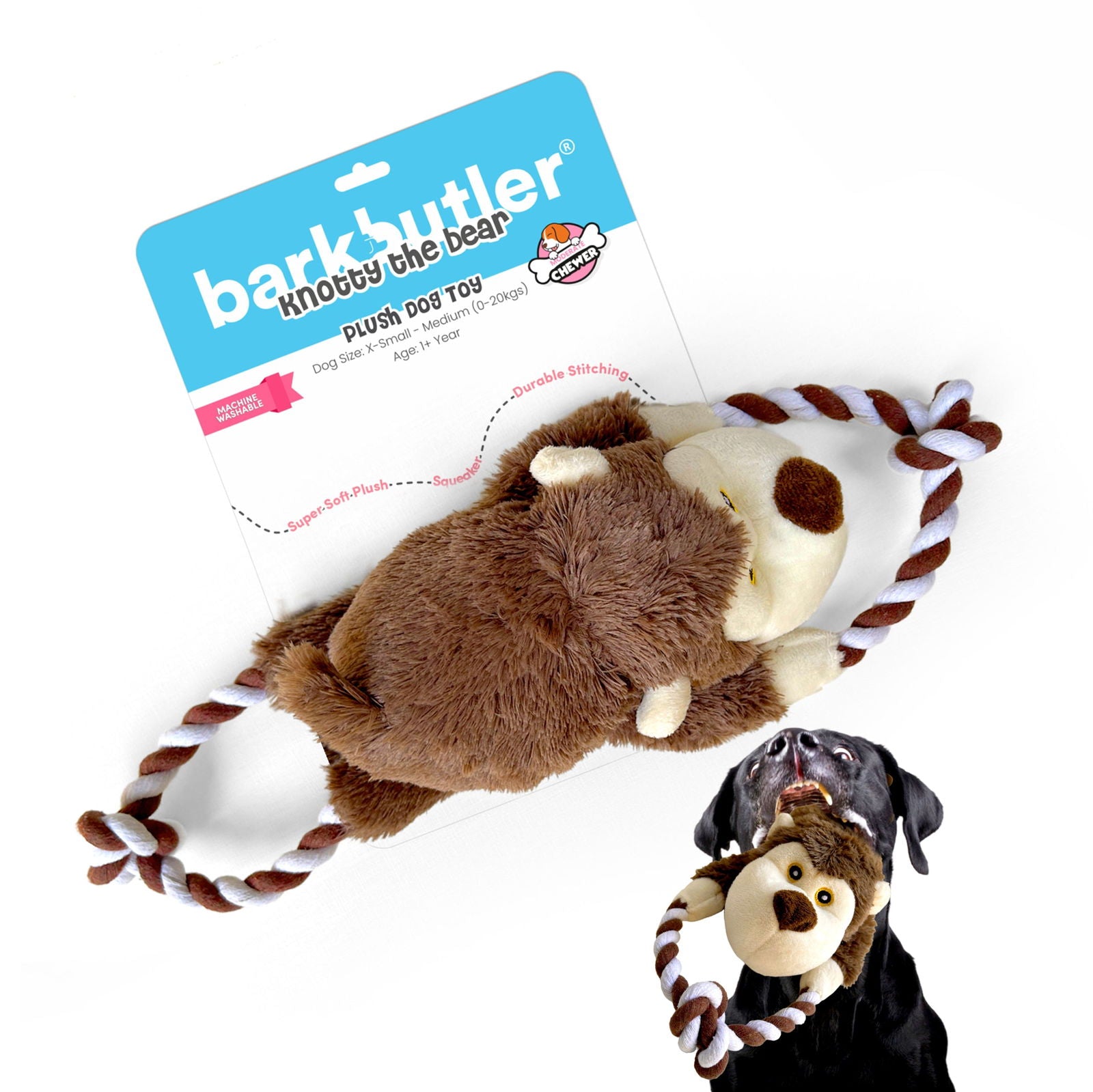 Barkbutler Knotty the Bear For Dogs - Rufftail