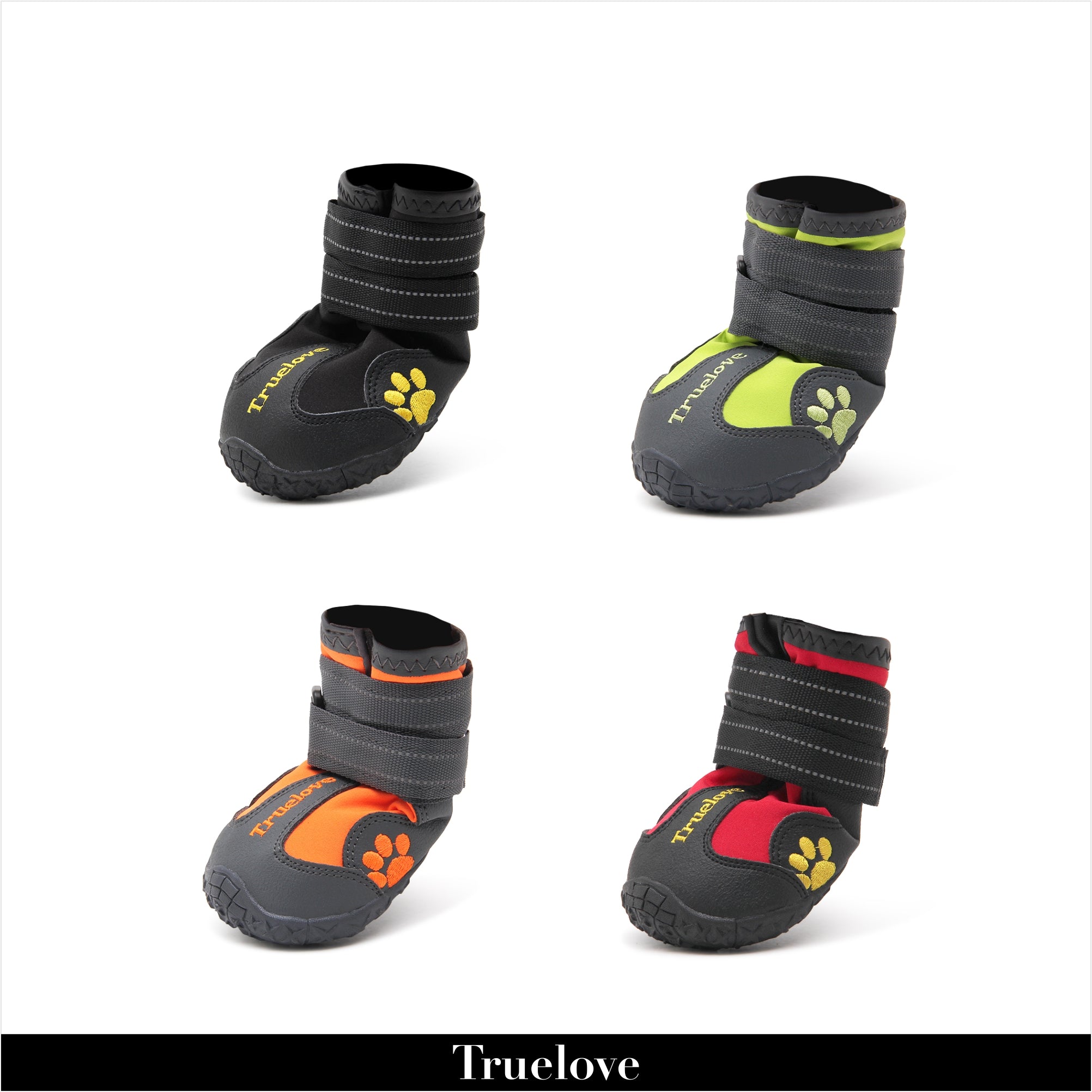 Truelove All Weather Dog Shoes - Black (Set Of 4) - Rufftail