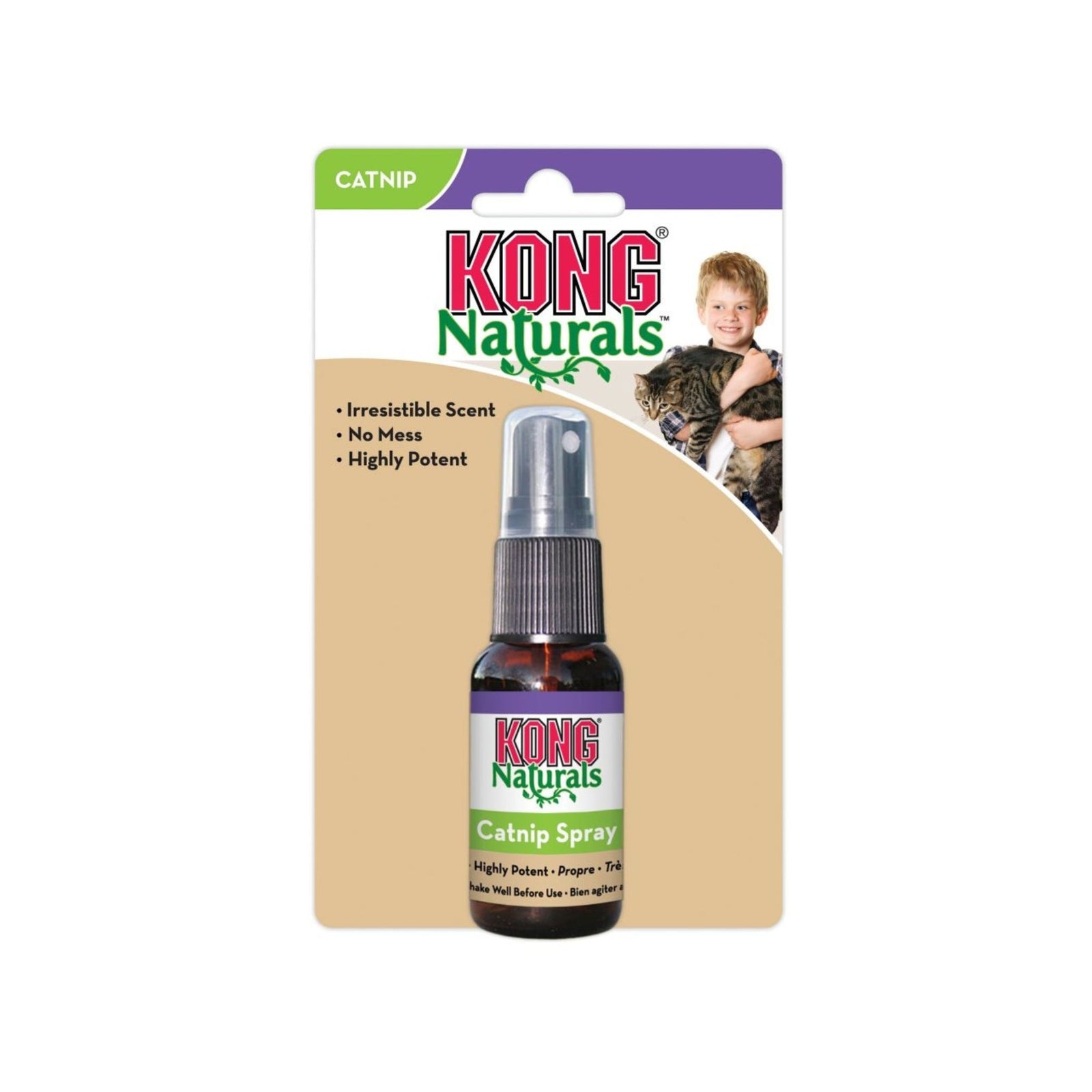KONG Naturals Catnip Spray 29.6ml – Potent Fun for Cats - Rufftail