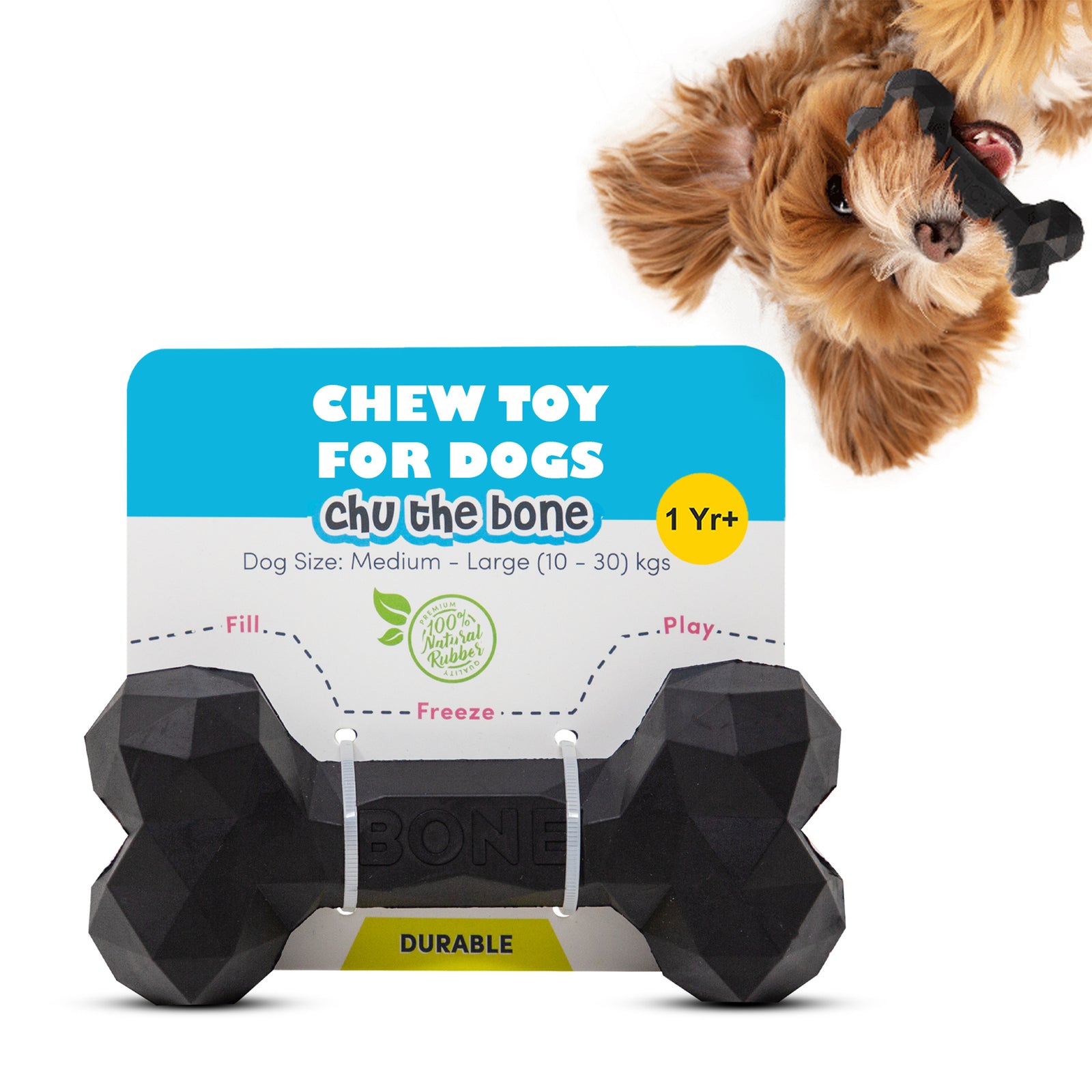 Barkbutler Chu the bone Black for Dogs product image 7 - Rufftail Pune