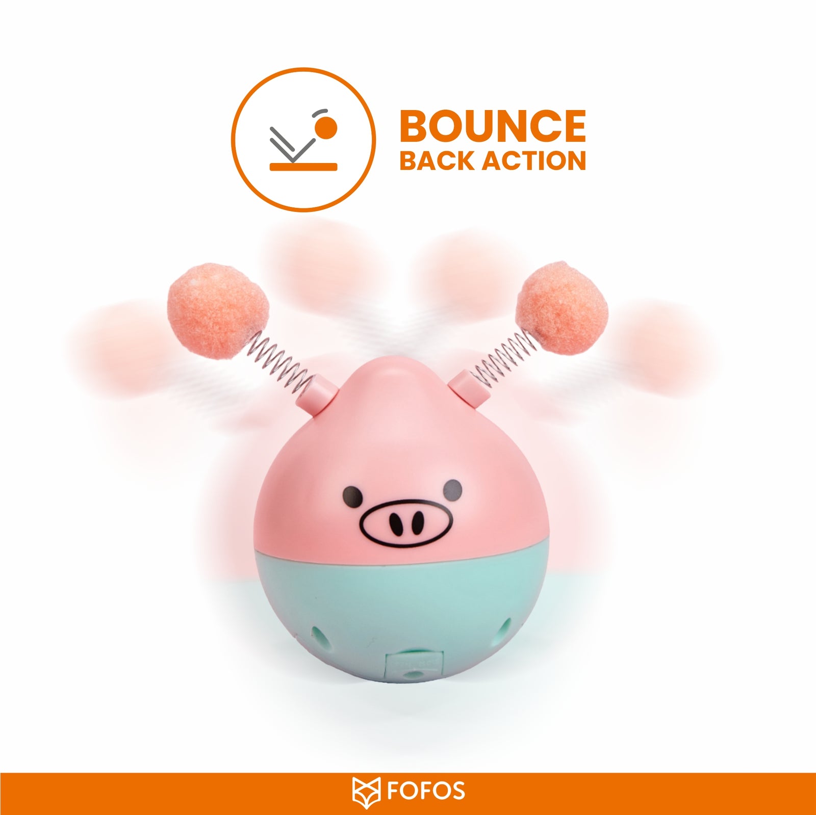 BarkButler x Fofos Electronic Cat Toys Crazy Tumbler Pig Pink Cat Toy product image 8 - Rufftail Pune