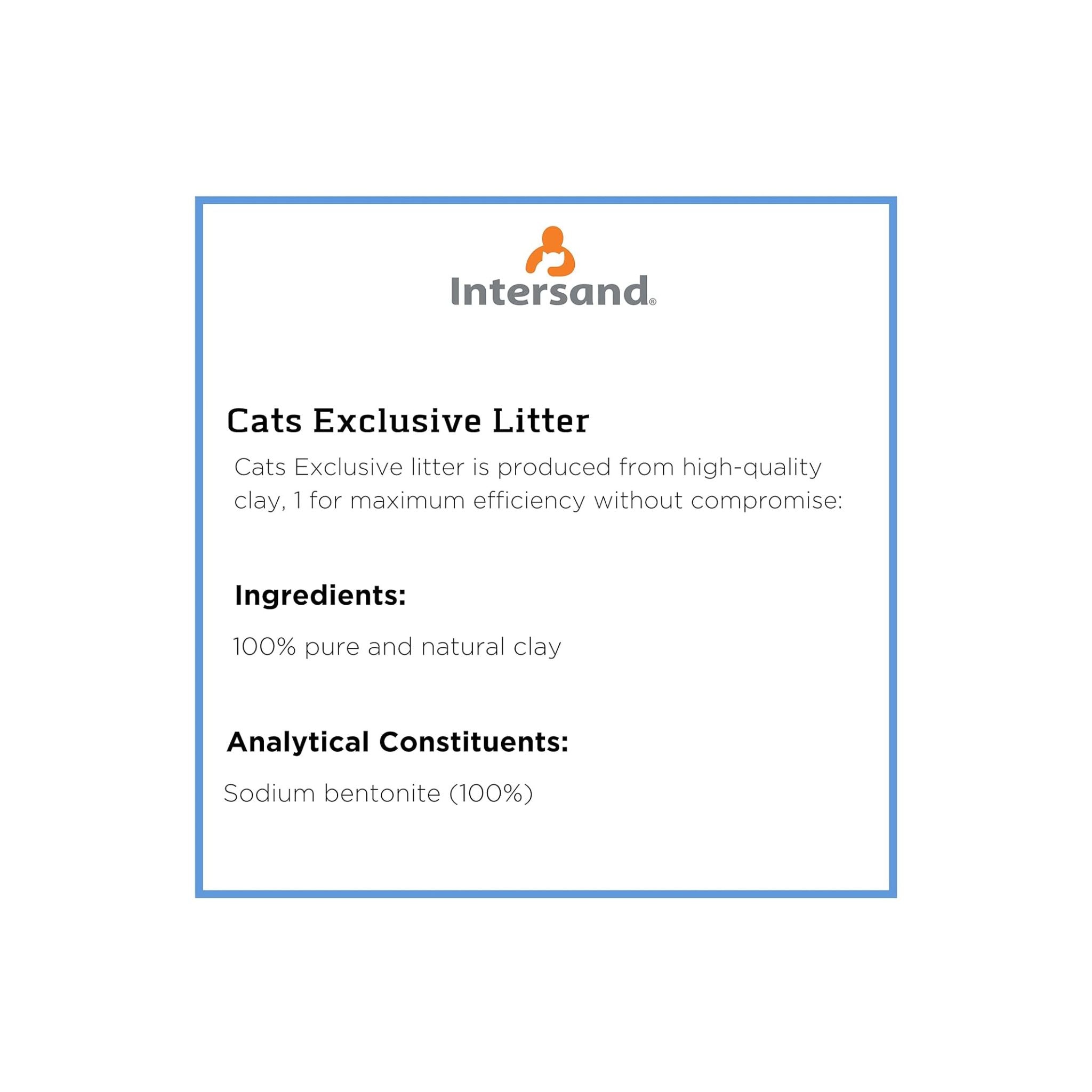 Intersand Cat Exclusive Cat Litter Unscented Scoopable - 10 kg - Rufftail