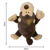 KONG Cozie Funky Monkey Dog Toy -  Interactive Squeaker for Puppies Small Dog Breeds - Rufftail