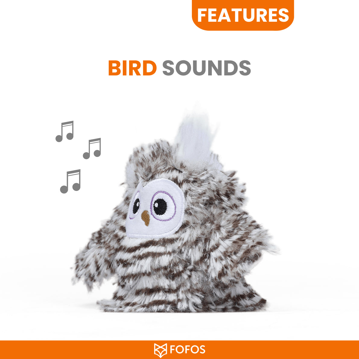 BarkButler x Fofos Flapping Owl Interactive Cat Toy- Grey Owl product image 5 - Rufftail Pune