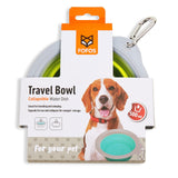 FOFOS Collapsible Bowls, Green for Dogs - Rufftail Pune