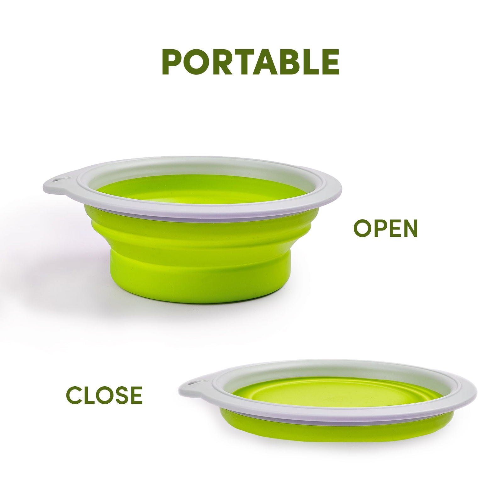 FOFOS Collapsible Bowls, Green for Dogs product image 5 - Rufftail Pune