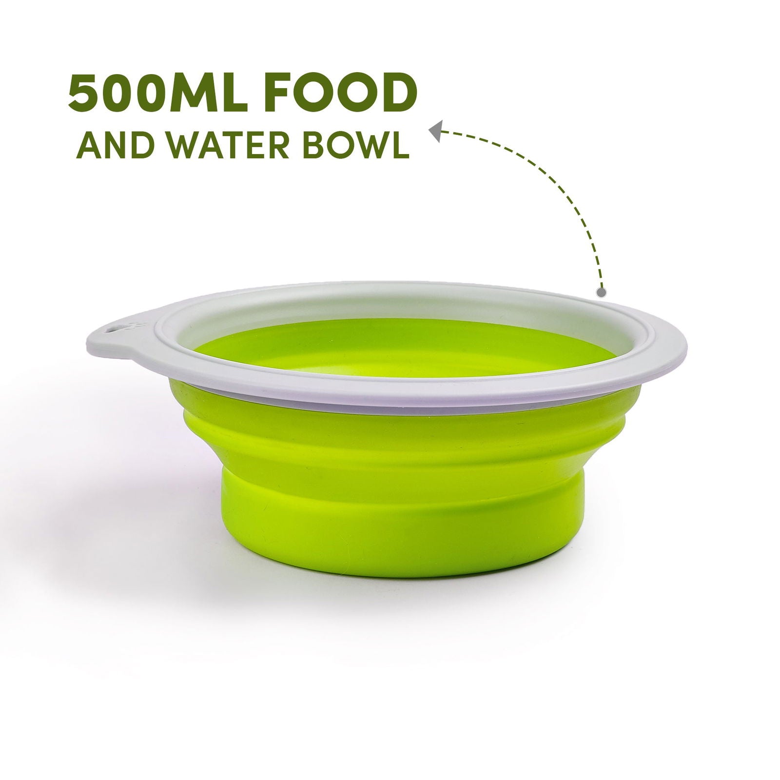 FOFOS Collapsible Bowls, Green for Dogs product image 6 - Rufftail Pune