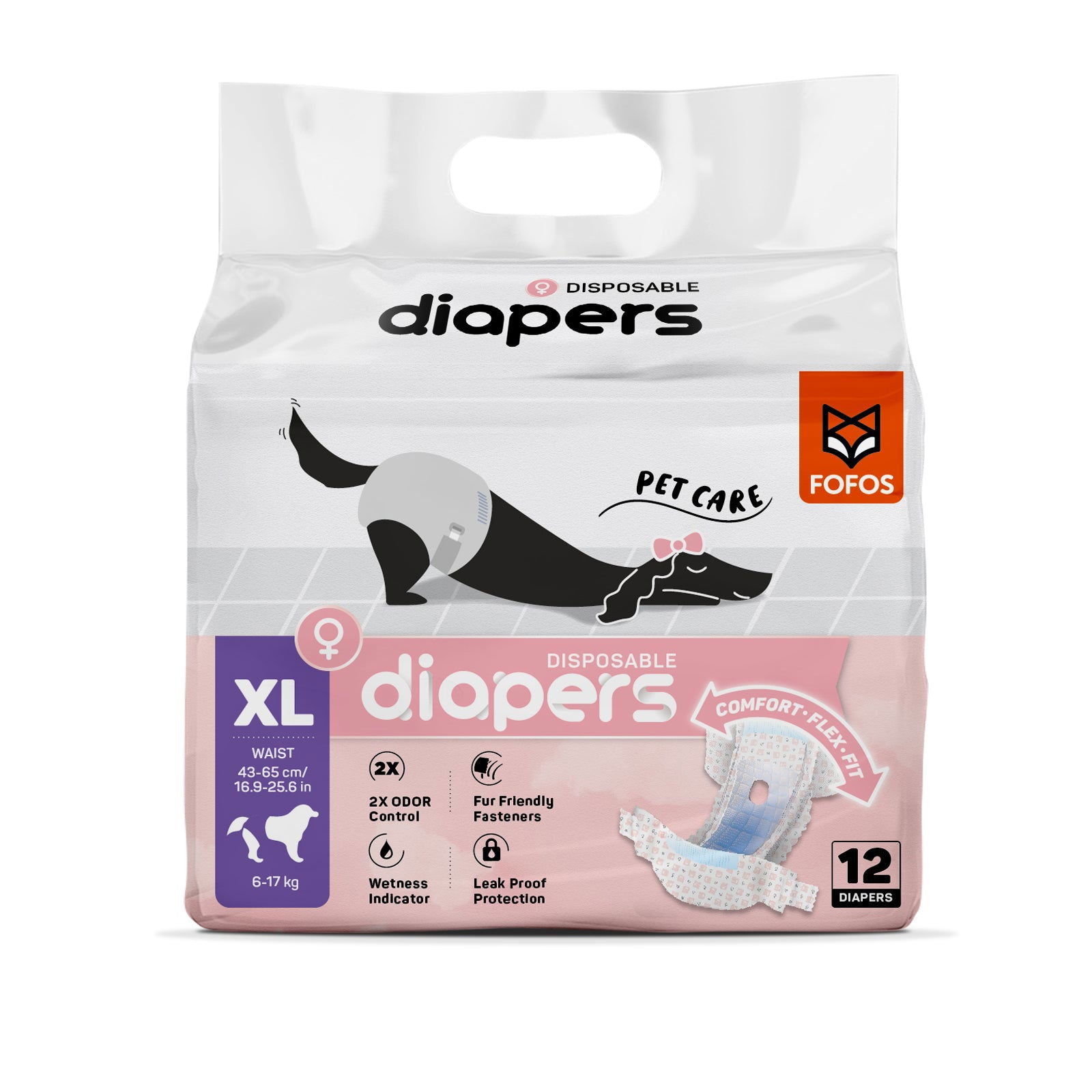 Barkbutler x Fofos Disposable Dog Female Diapers product image 2 - Rufftail Pune