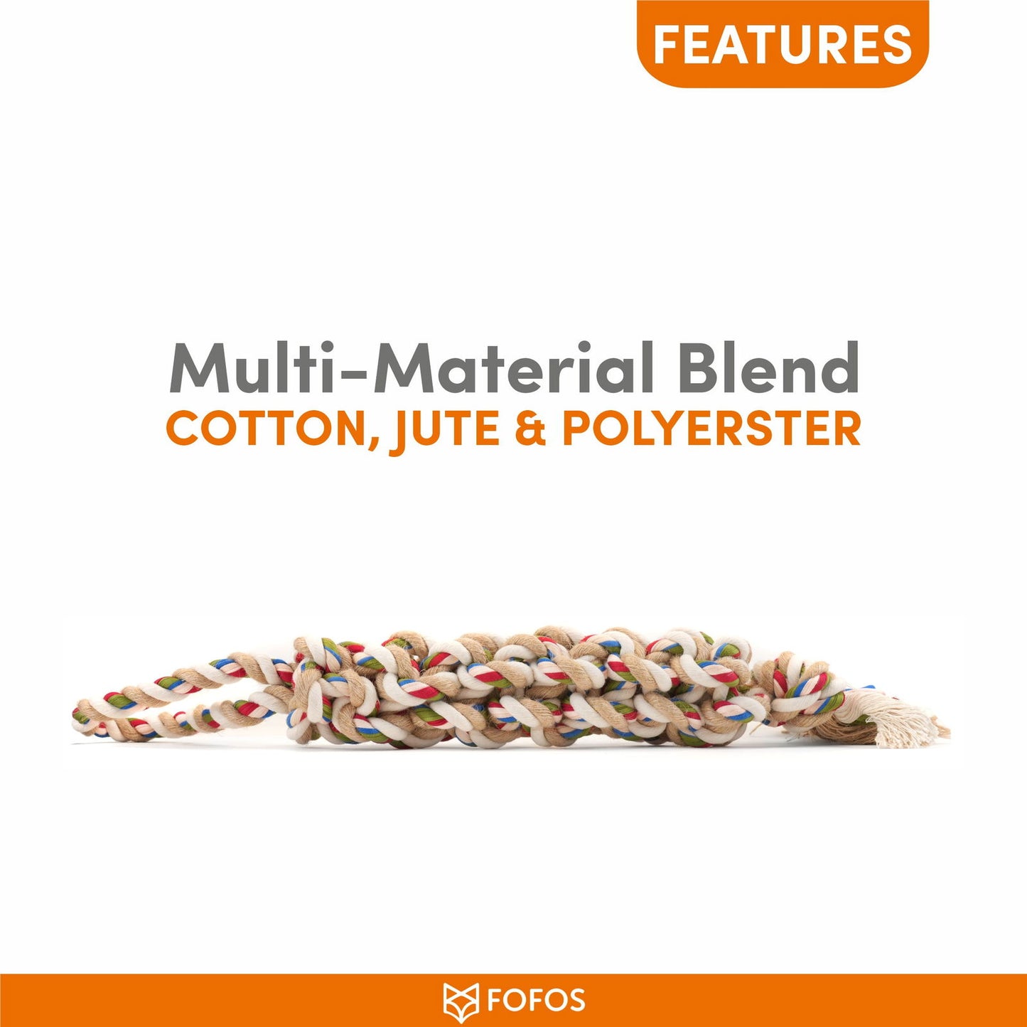 BarkButler x FOFOS Flossy Rope & Ball Dog Toy - For All Breeds - Rufftail