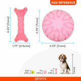 BarkButler x Fofos Milk Bone&Ball Puppy Teething Dog Toy Set- Pink product image 2 - Rufftail Pune