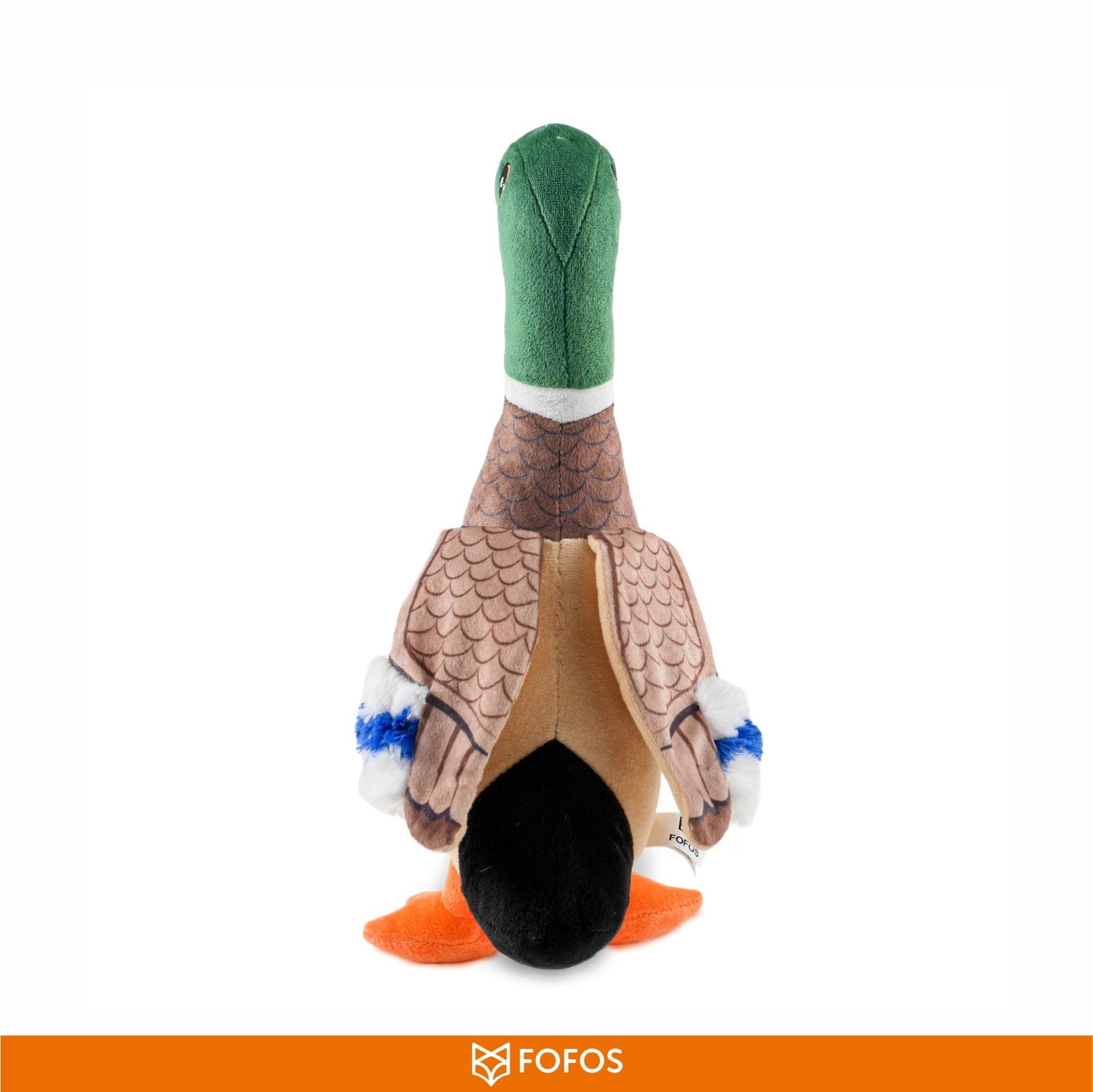 BarkButler x Fofos Wild Duck Soft Squeaky Plush Dog Toy, Brown - Rufftail