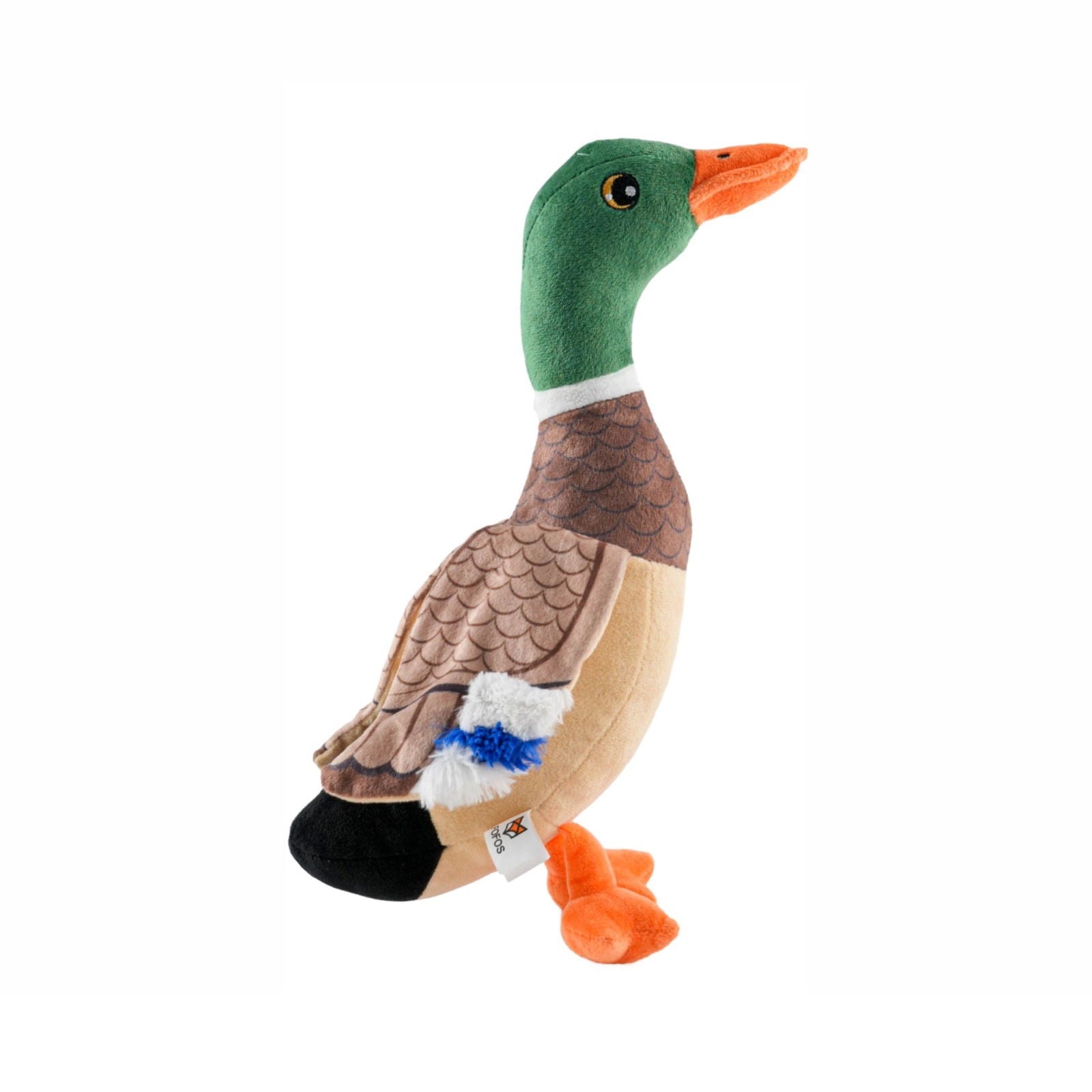 BarkButler x Fofos Wild Duck Soft Squeaky Plush Dog Toy, Brown - Rufftail