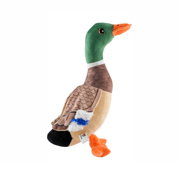 BarkButler x Fofos Wild Duck Soft Squeaky Plush Dog Toy, Brown - Rufftail