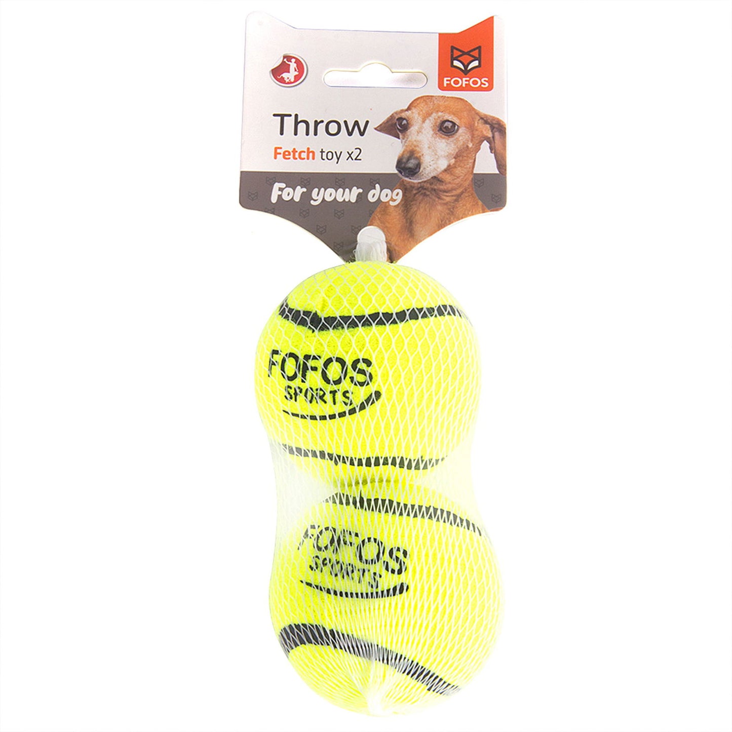 BarkButler x Fofos Sports Fetch Ball Dog Toy Set- Yellow (Pack of 2) - Rufftail