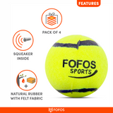 BarkButler x FOFOS Sports Fetch Ball 4pk Dog Toy Set - Rufftail