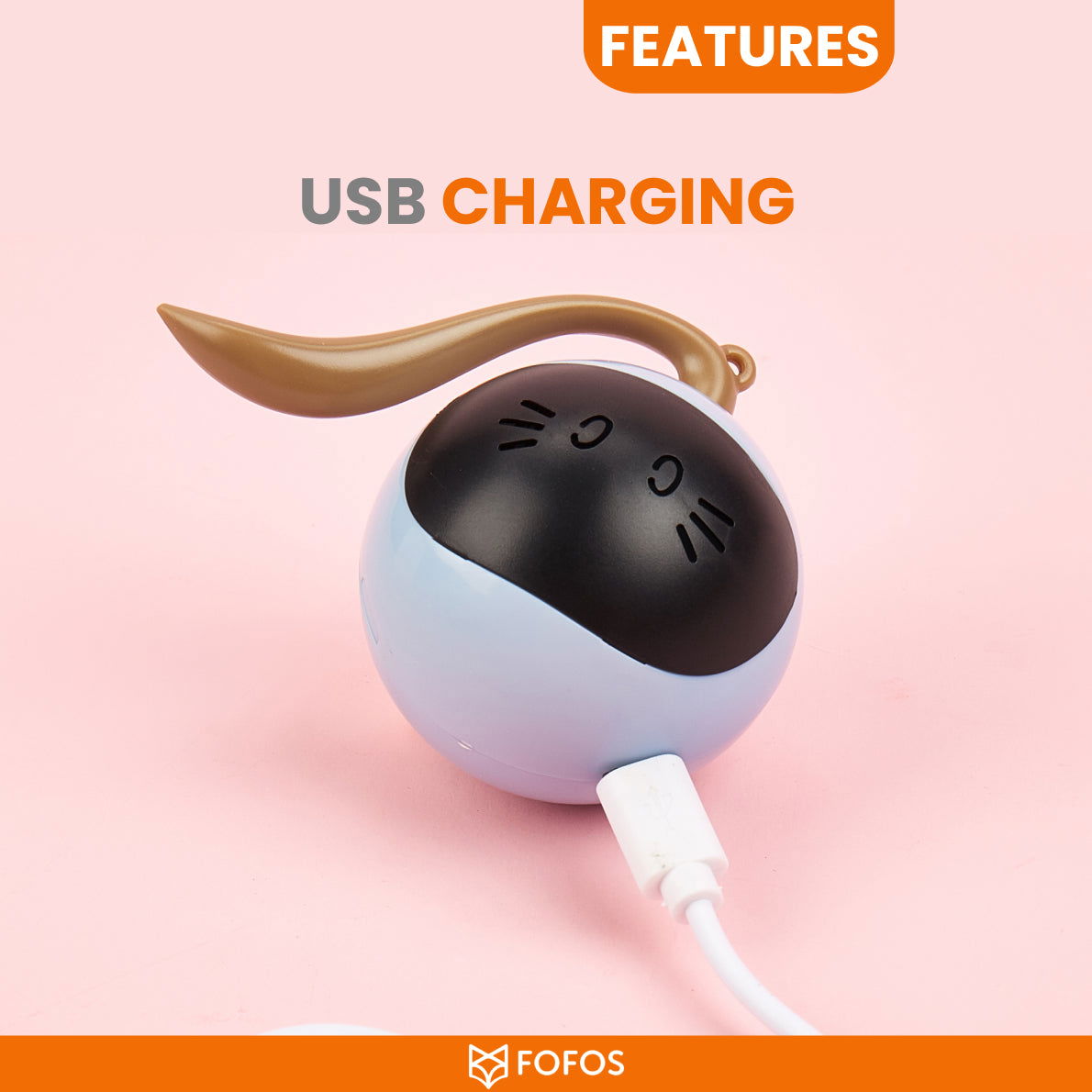 BarkButler x Fofos Whirli Cat Interactive Cat Toys - AI Activated, USB Rechargeable - Rufftail
