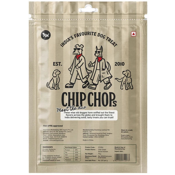 Chip Chops Diced Chicken Dog Treats-250 g