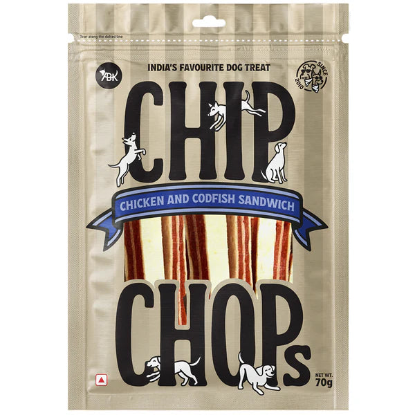 Chip Chops Chicken and Codfish Sandwich Dog Treats