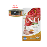 Farmina N&D Quinoa Skin & Coat Adult Cat Dry Food with Free Matisse Chicken Can (85gx1)