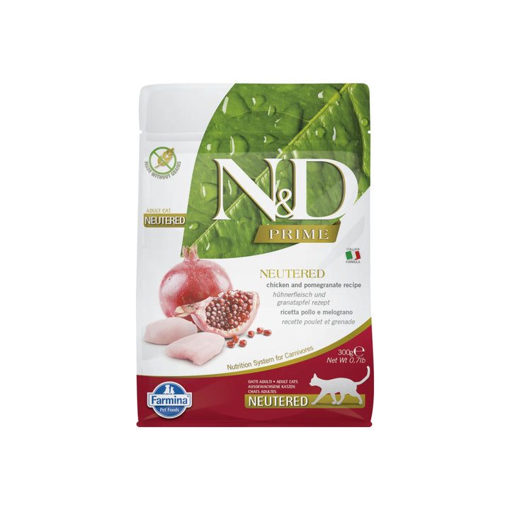 Farmina N&D Prime Chicken & Pomegranate Adult Neutered Dry Cat Food - Rufftail