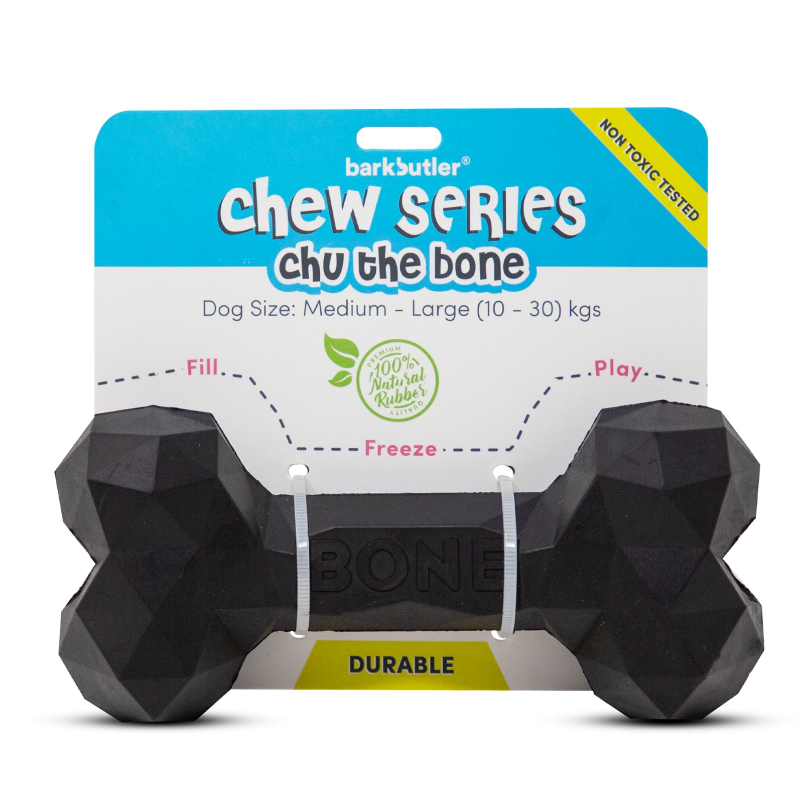 Barkbutler Chu the bone Black for Dogs - Rufftail Pune