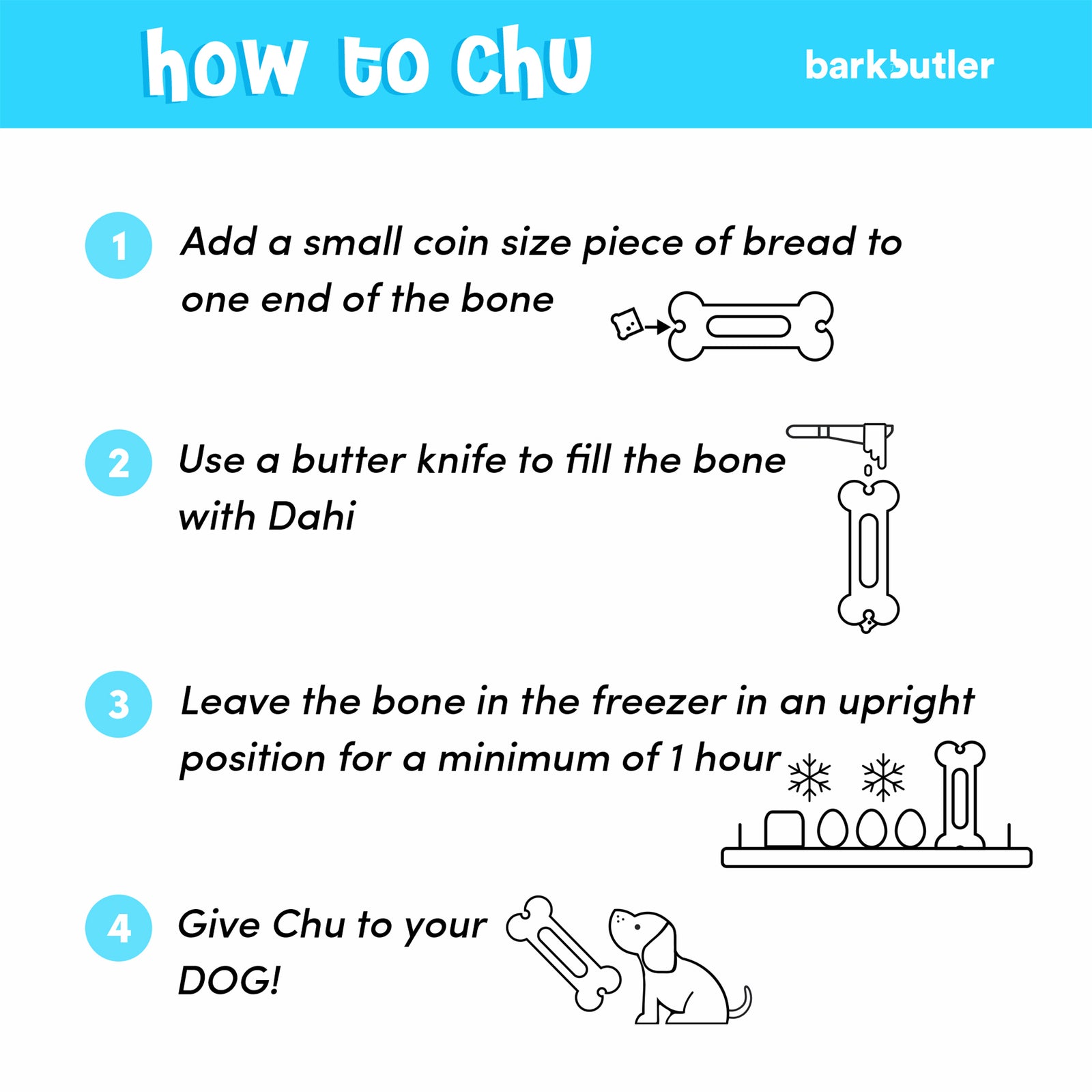 Barkbutler Chu the bone Black for Dogs product image 8 - Rufftail Pune