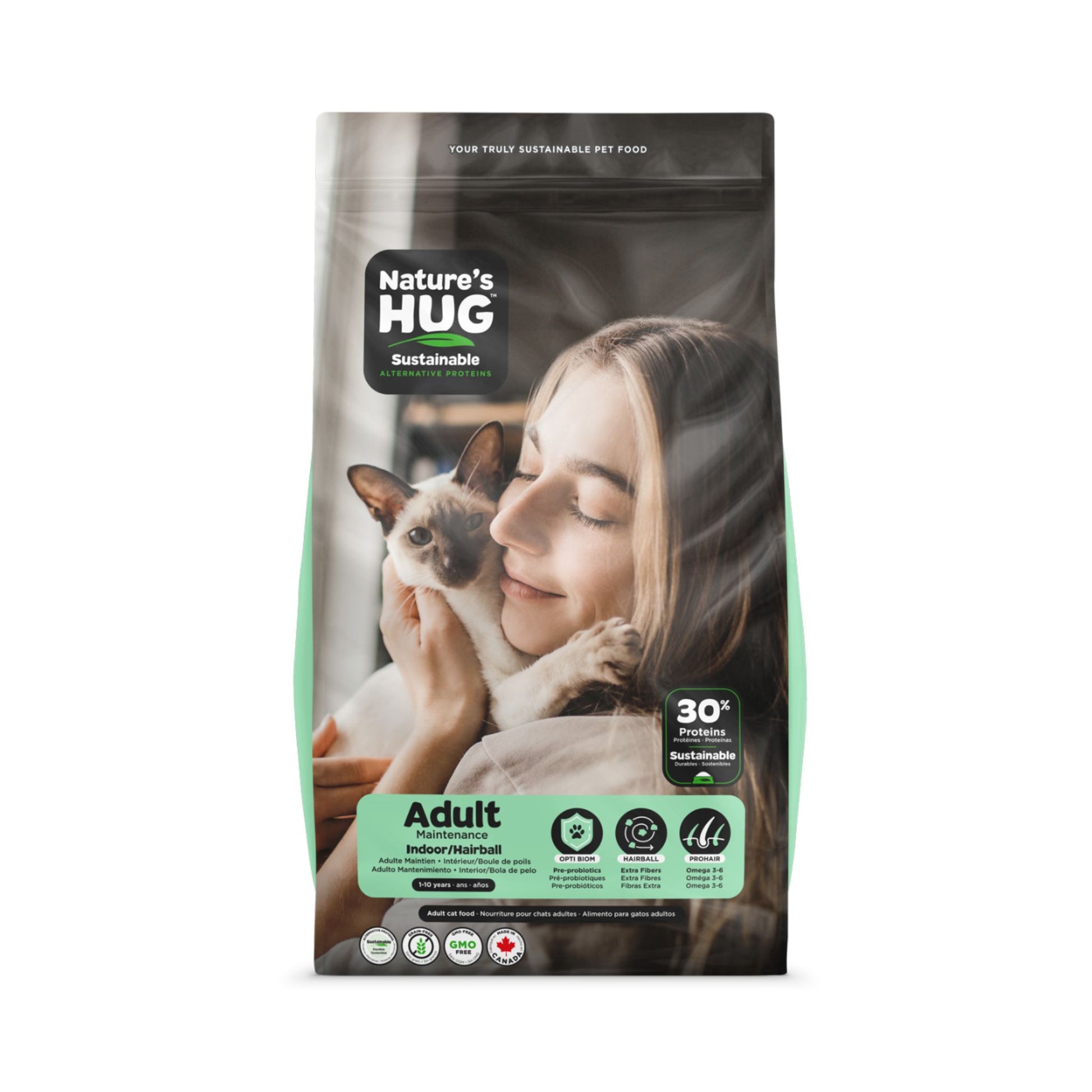 Nature'S Hug Adult Maintenance Cat Indoor Hairball - Vegan Dry Cat Food - Rufftail