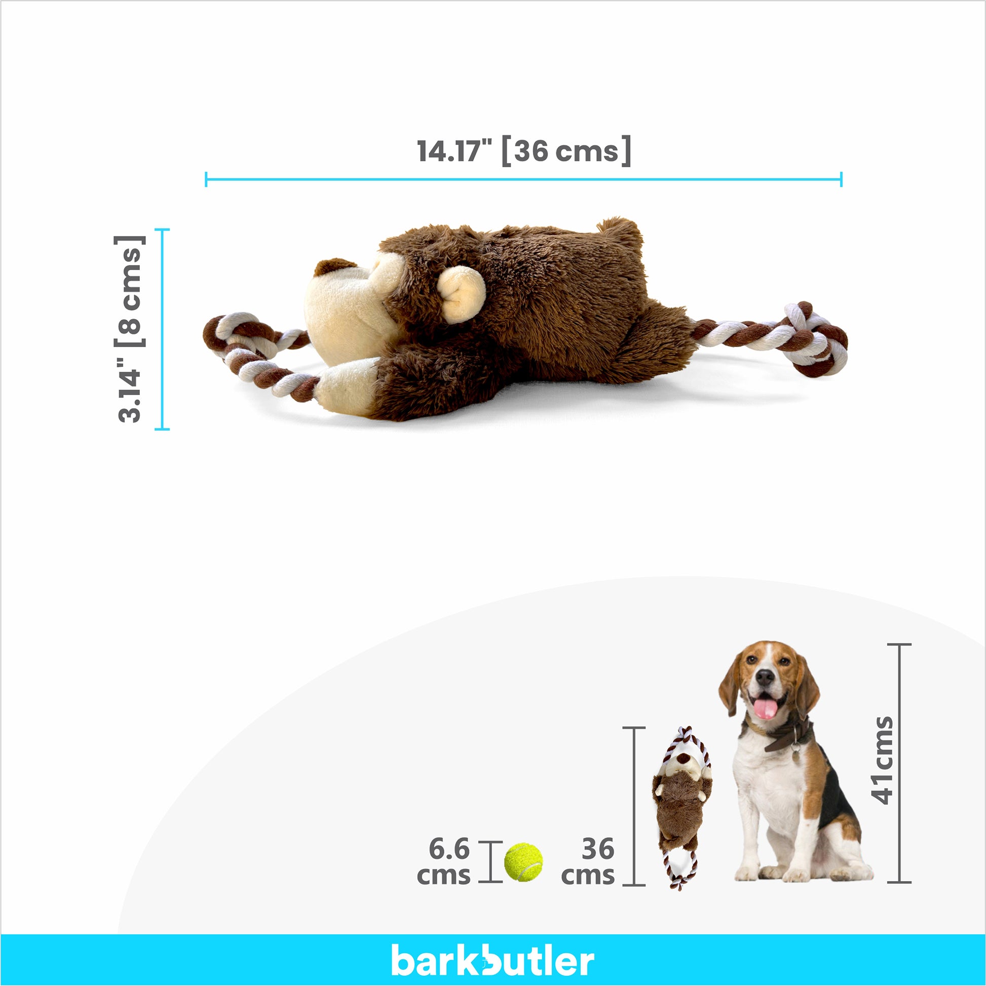Barkbutler Knotty the Bear For Dogs - Rufftail