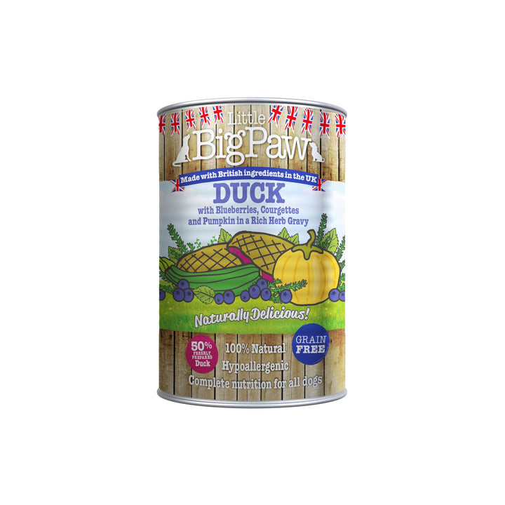 Little Big Paw Duck, Blueberries & Herbs For Adult Dogs - 390g - Rufftail