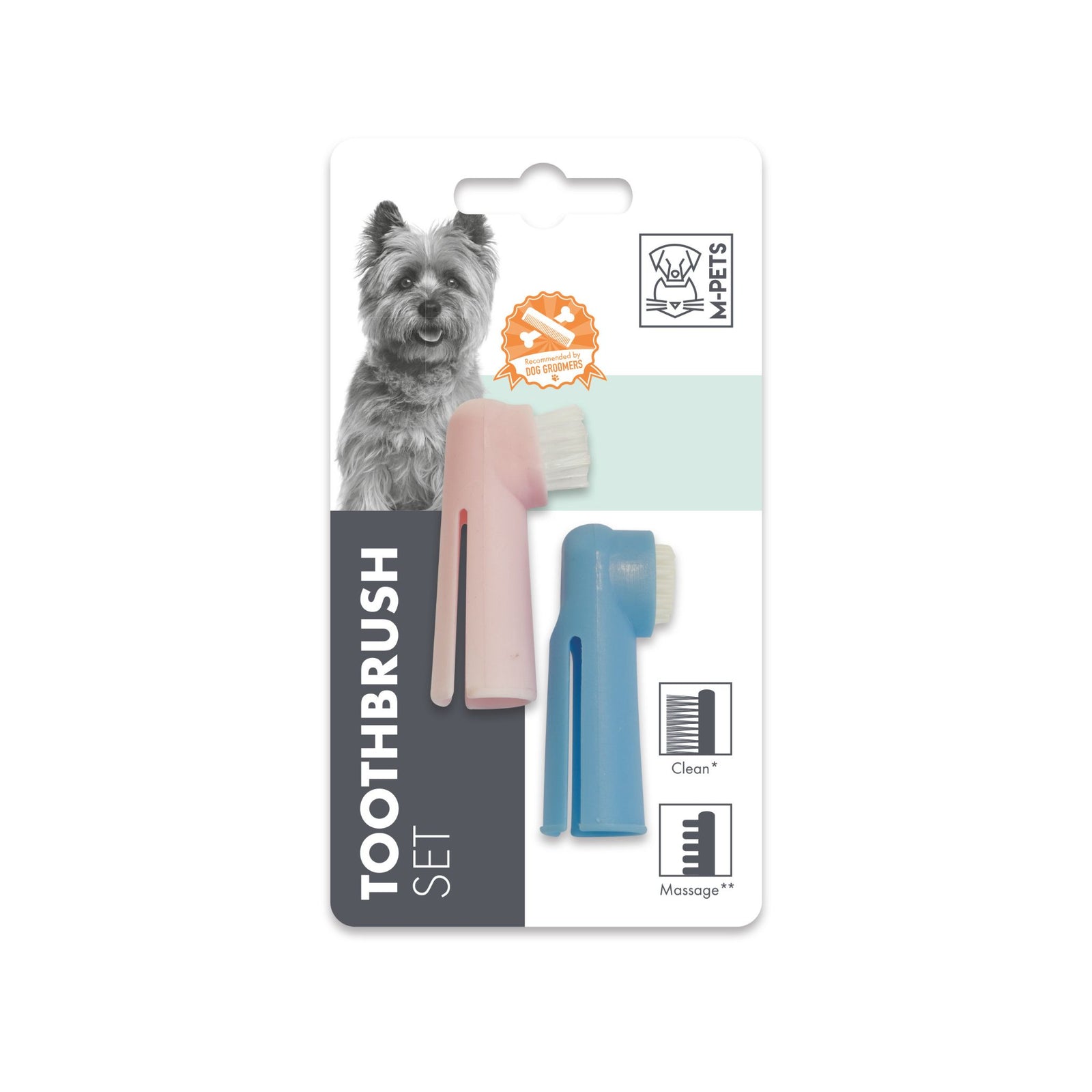 M-PETS Toothbrush Set for Pets- 2 pcs product image 2 - Rufftail Pune