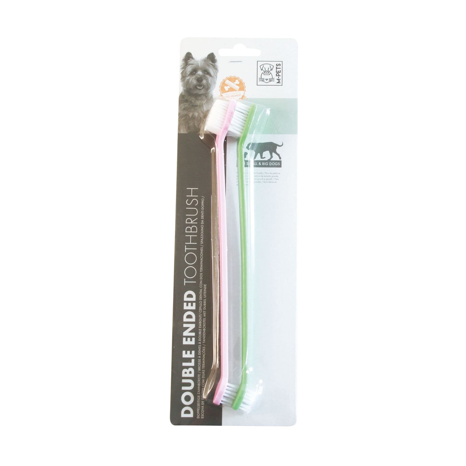 M-PETS Double Ended Toothbrush Set- 2pcs For Pets - Rufftail Pune