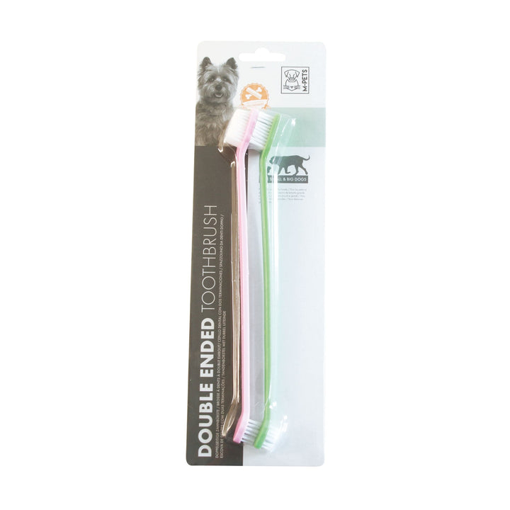 M-PETS Double Ended Toothbrush Set- 2pcs For Pets - Rufftail Pune