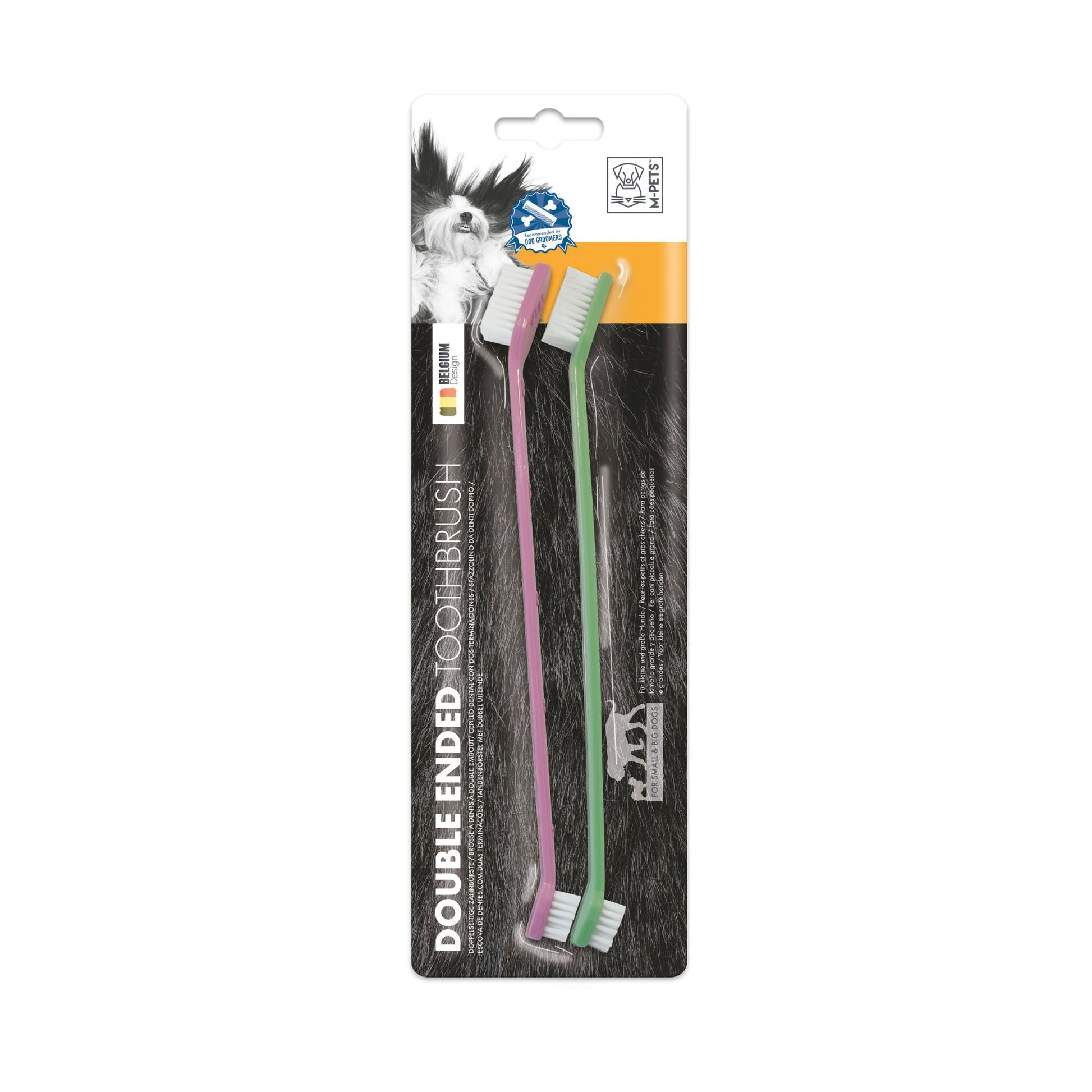 M-PETS Double Ended Toothbrush Set - 2pcs For Pets - Rufftail