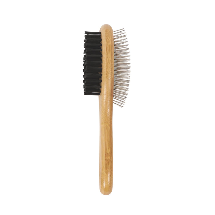M-PETS Bamboo Double-Sided Pin Brush For Pets - Rufftail