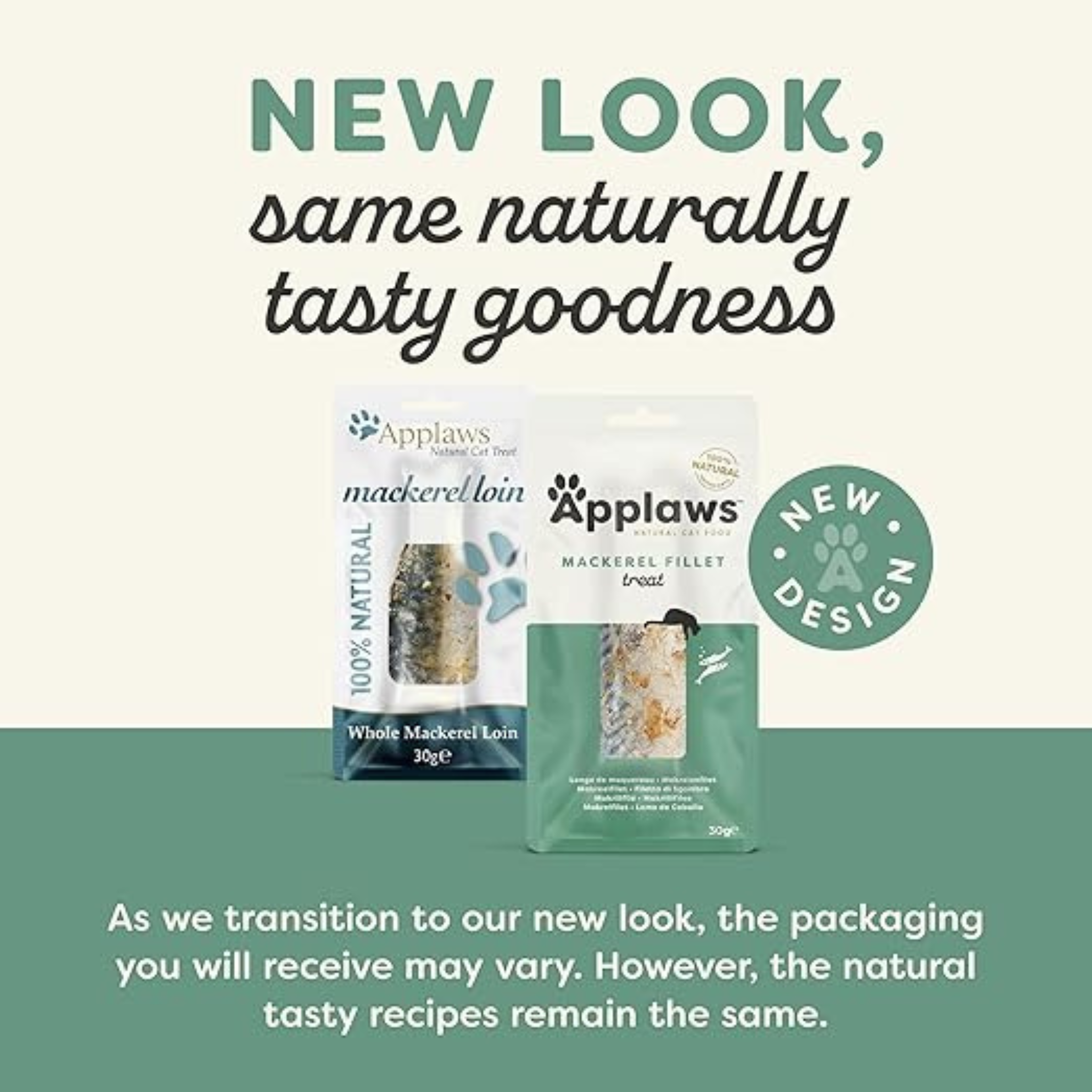 Applaws Premium Cat Wet Complementary Pet Treat Food with Mackerel Loin 30g (Pack of 12) - Rufftail